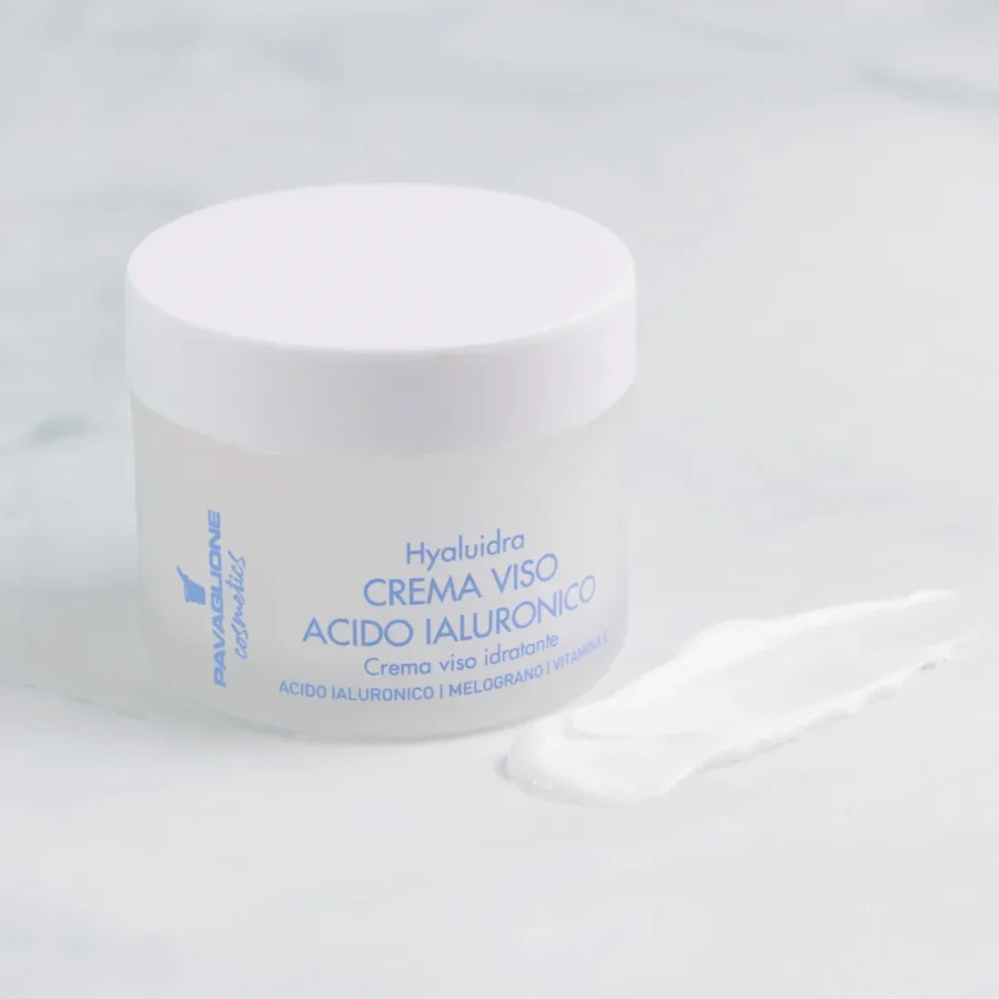 Crema idratante per il viso ad assorbimento rapido con acido ialuronico
