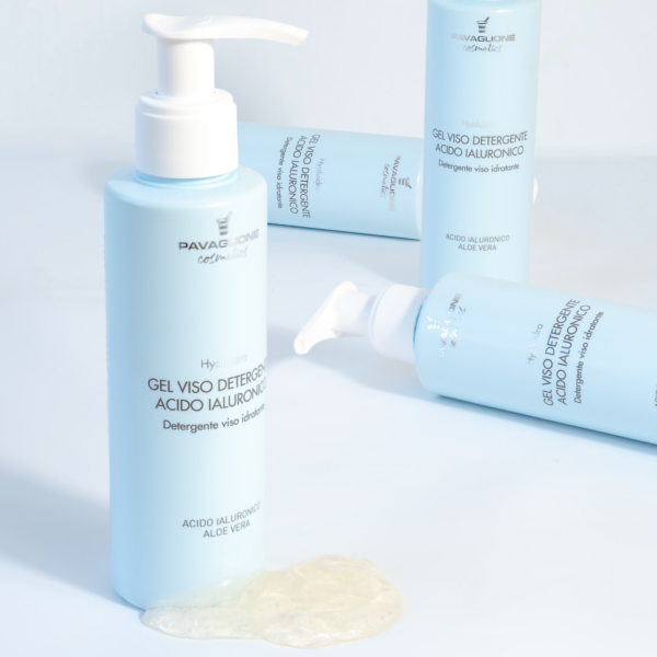 Gel viso detergente acido ialuronico Detergente idratante per il viso
