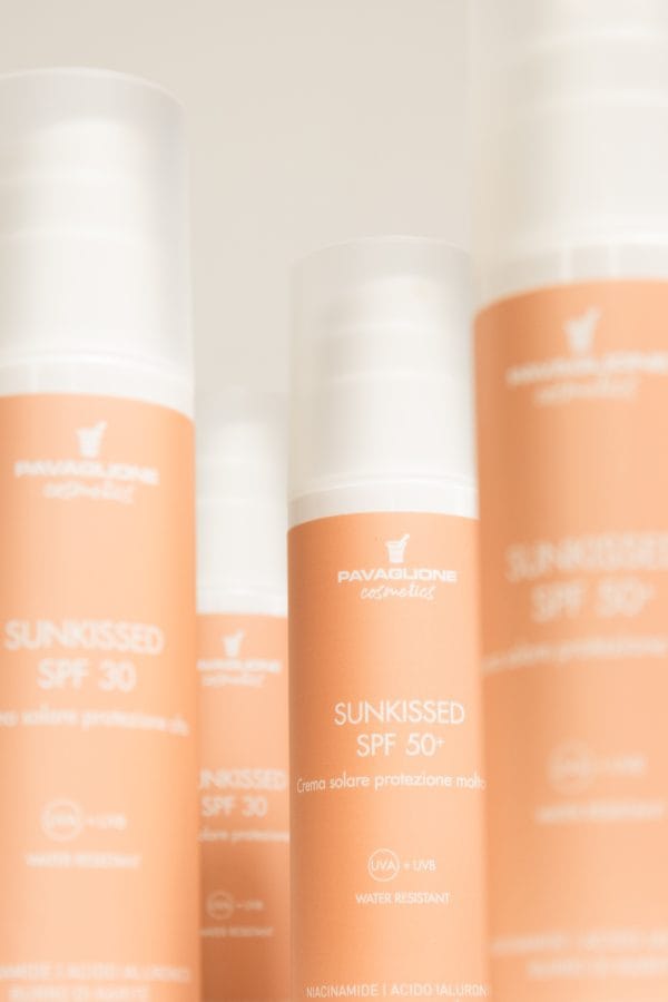 sunkissed 50+ crema solare crema solare viso crema solare corpo Pavaglione Cosmetics