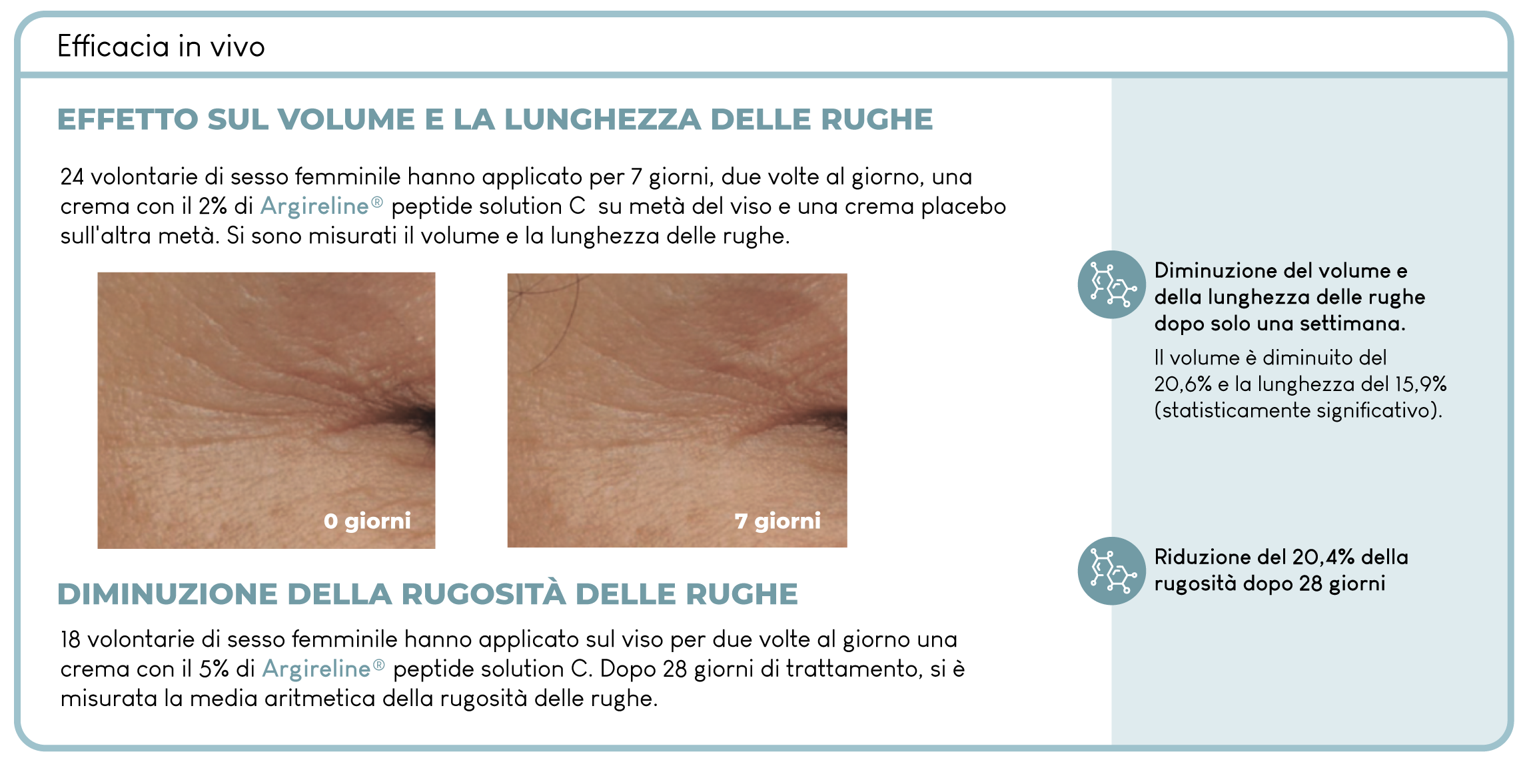 grafico peptide argireline skincare anti age