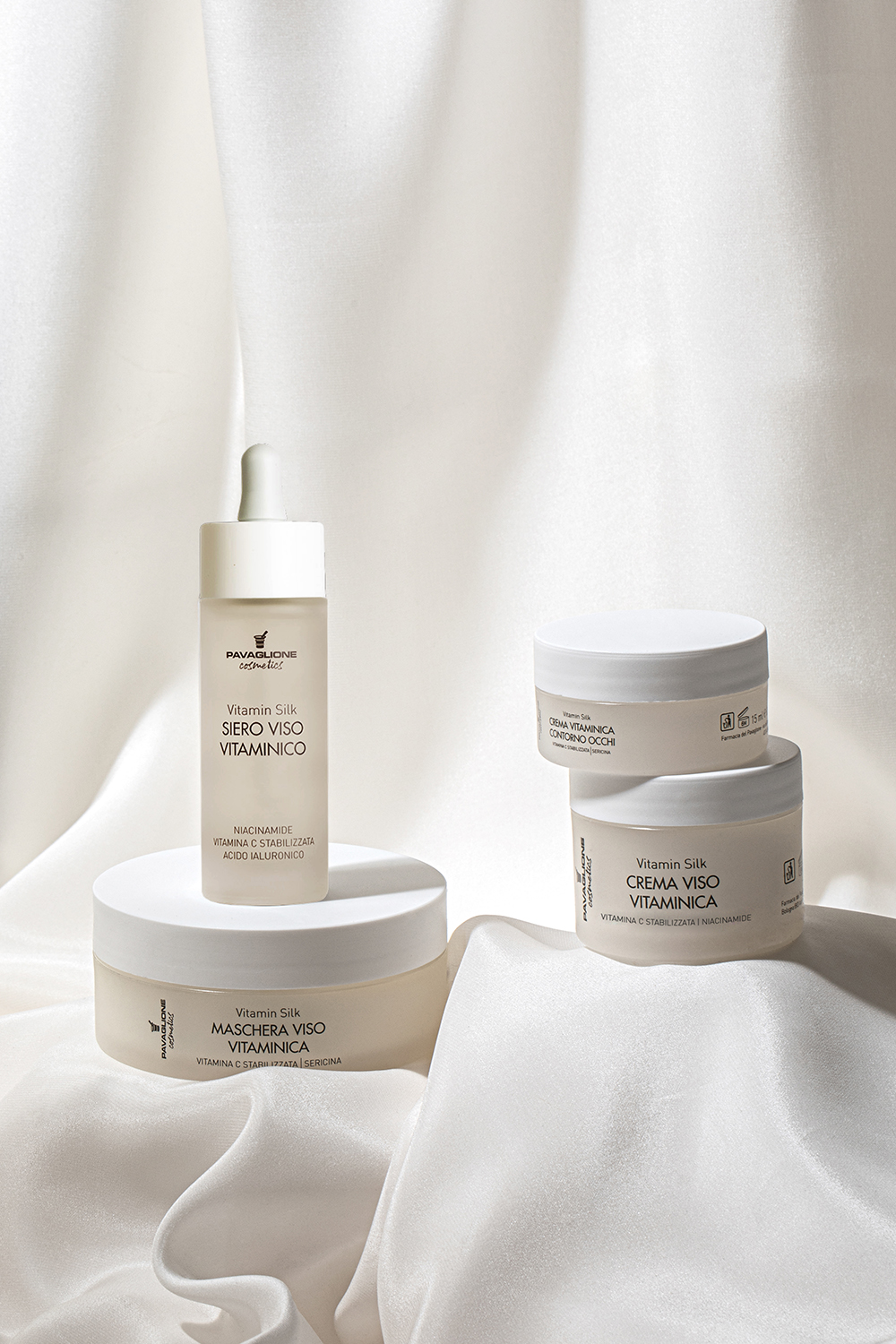 prodotti della Linea Vitamin Silk adatti a tutti i tipi di pelle con Vitamina C stabilizzata
