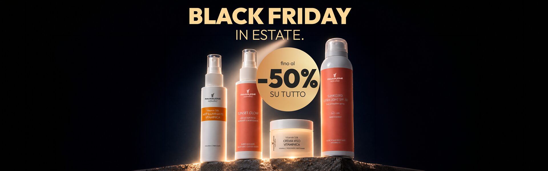 Black Friday Estate 2026 Pavaglione Cosmetics Sconti fino al –50% su TUTTO
